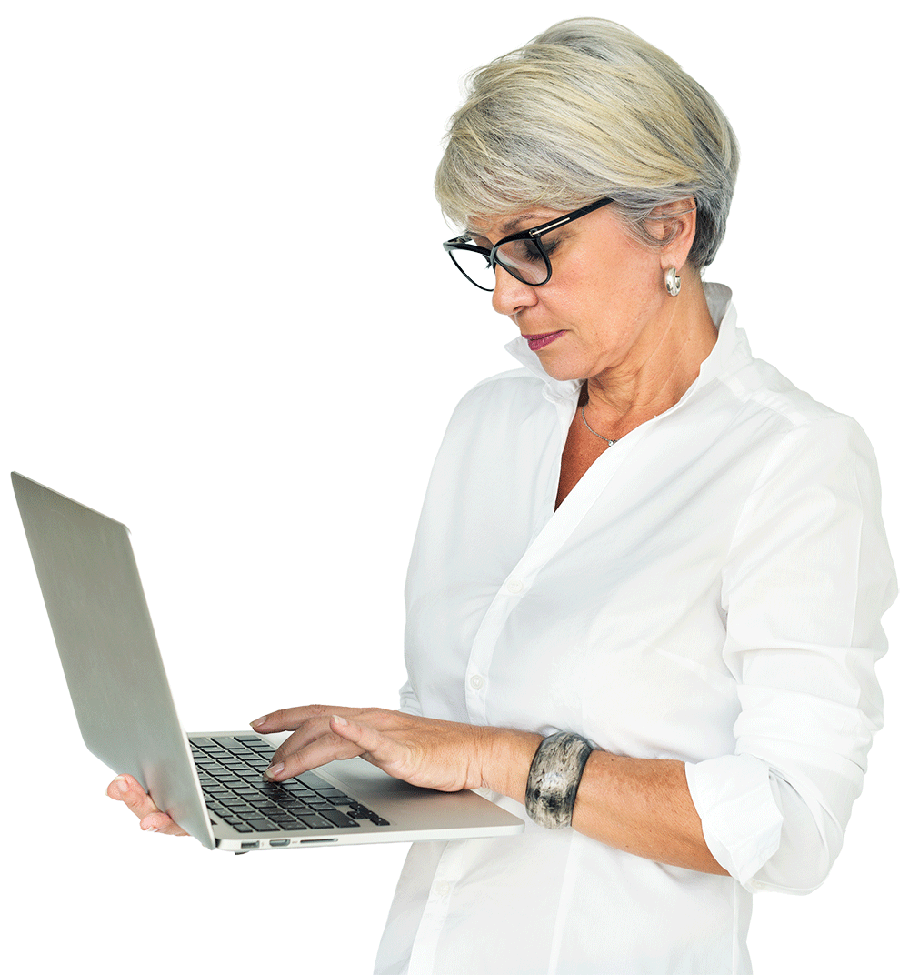 woman with laptop