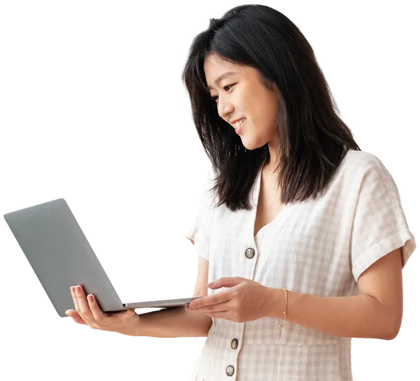 woman with laptop