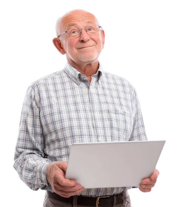 man with laptop