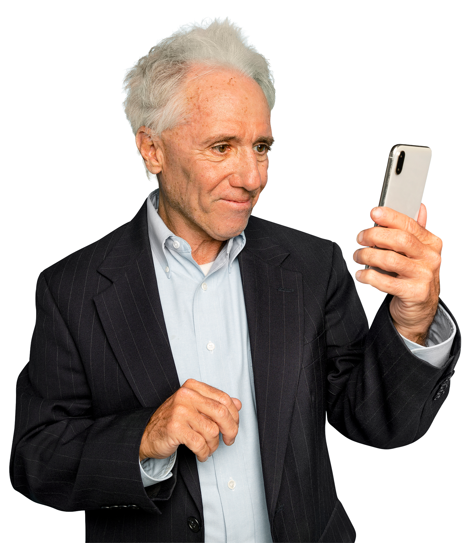 happy man on phone